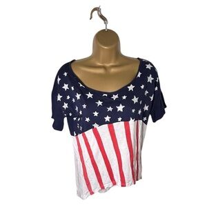 The Classic Patriotic American Flag Tee Short Sleeve Small